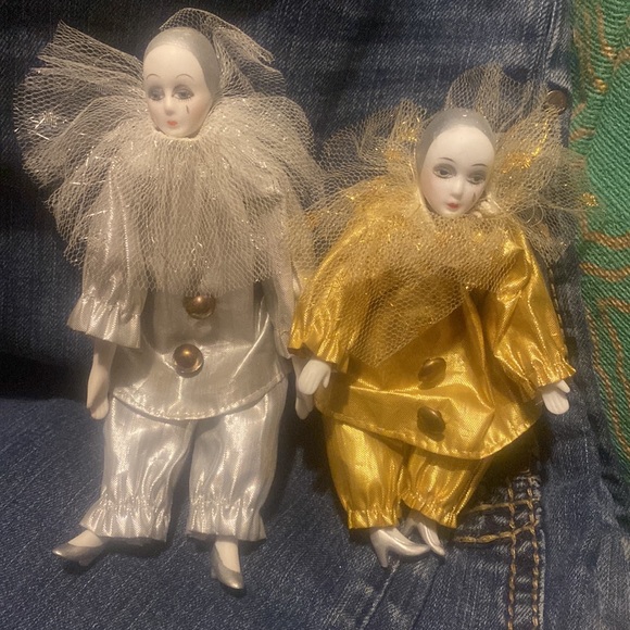 Porcelain jester dolls - Picture 3 of 3